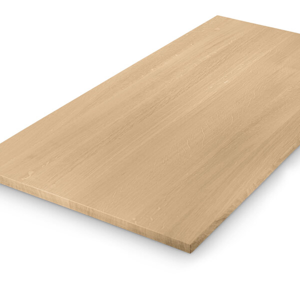  Tischplatte Eiche - 2,7 cm dick (1-Schicht) - Breite Lamellen - Eichenholz A-Qualität