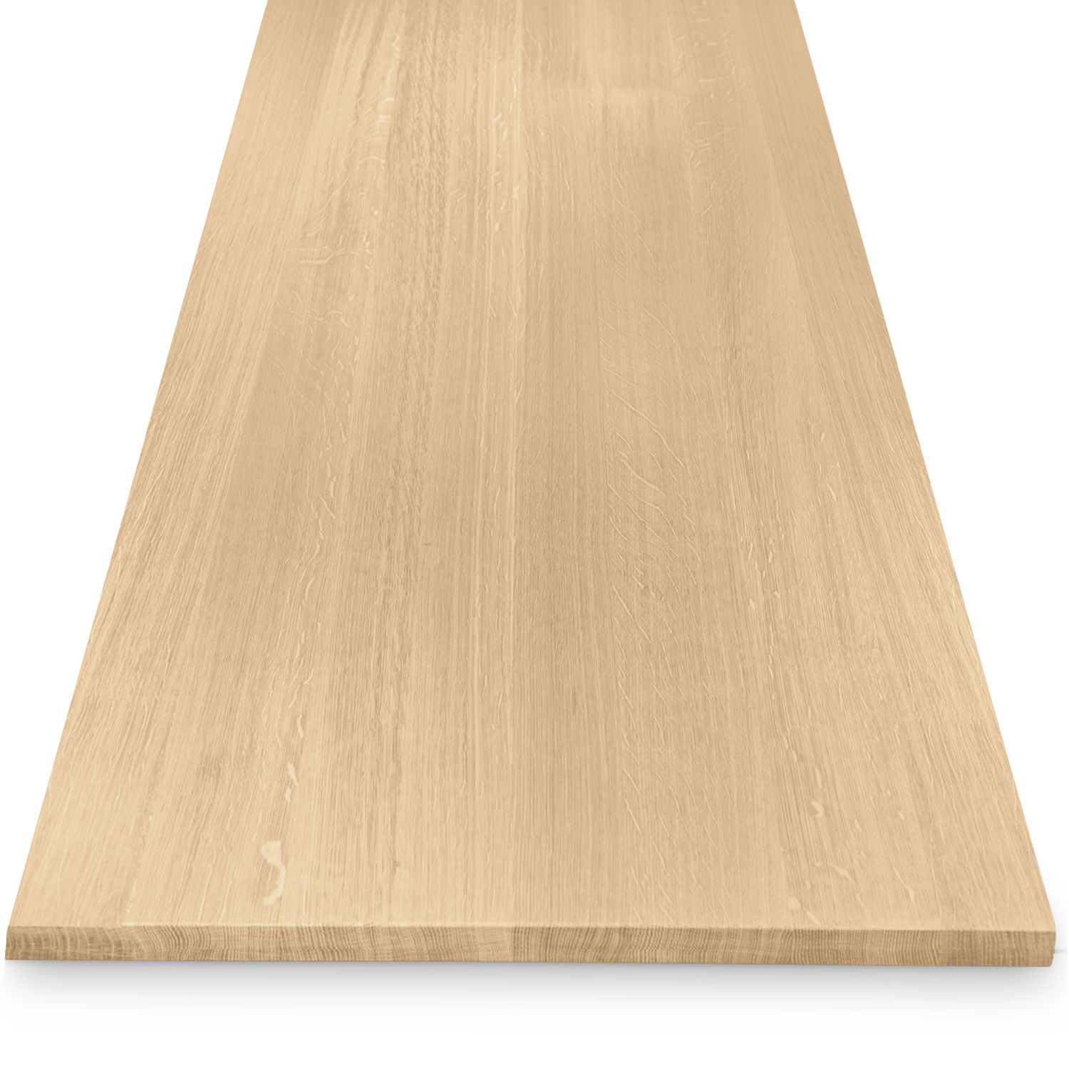  Tischplatte Eiche - 2,7 cm dick (1-Schicht) - Breite Lamellen (10 - 12 cm breit) - Eichenholz A-Qualität - verleimt & künstlich getrocknet (HF 8-12%) - verschiedene Größen