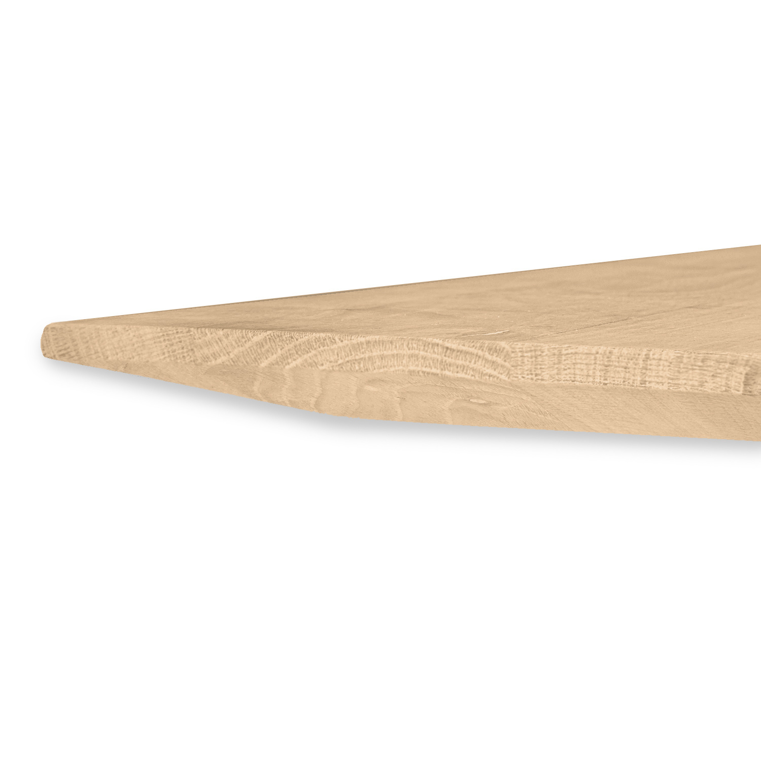  Tischplatte Eiche - Schweizer Kante - nach Maß - 2,7 cm dick (1-Schicht) - Breite Lamellen (10 - 12 cm breit) - Eichenholz A-Qualität - verleimt & künstlich getrocknet (HF 8-12%) - 50-120x50-248 cm
