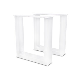 Bankbeine Metall (Set) - U-Form - weiß - 8x8 cm - 36 cm breit - 41 cm hoch