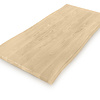 Tischplatte Eiche - mit Baumkante (Optik)  - nach Maß - 2,7 cm dick (1-Schicht) - Breite Lamellen (10 - 12 cm breit) - Eichenholz A-Qualität mit natürlichen Baumkant - verleimt & künstlich getrocknet (HF 8-12%) - 50-120x50-248 cm