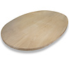 Tischplatte Eiche oval - 4 cm dick (1-Schicht) - Breite Lamellen (10 - 12 cm breit) - Eichenholz A-Qualität - Tischplatte ovale / ellipse Eiche - verleimt & künstlich getrocknet (HF 8-12%) - verschiedene Größen