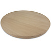 Tischplatte Eiche rund - 2,7 cm dick (1-Schicht) - Breite Lamellen (10 - 12 cm breit) - Eichenholz A-Qualität - verleimt & künstlich getrocknet (HF 8-12%) - verschiedene Größen