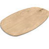 Tischplatte Wildeiche dänisch-oval nach Maß - 2,5 cm dick (1-Schicht) - XXL Lamellen (14-20 cm breit) - Asteiche (rustikal) - Bootsform - verleimt & künstlich getrocknet (HF 8-12%) - 40-117x80-247 cm