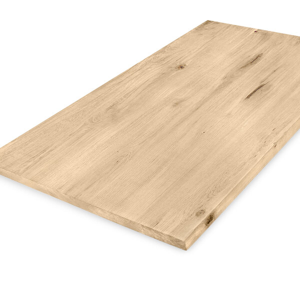  Tischplatte Wildeiche nach Maß - 2,5 cm dick (1-Schicht) - XXL Lamellen - Asteiche (rustikal)