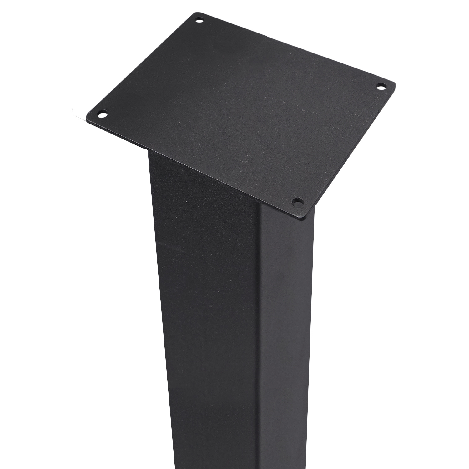  Tischbeine Metall 10x10 cm SET (4 Stück) - 72 cm hoch - Tischkufen / Tischgestell beschichtet - Schwarz