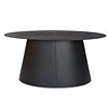 Tischgestell Metall Cone - oval - 65x120 cm breit (Montageplatte) - 72 cm hoch - 60x95 cm (Unten) - Mehrteilig - Stahl Tischfuß / Mittelfuß Oval - Beschichtet - Schwarz