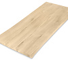 Tischplatte Eiche - mit Baumkante (Optik)  - 4 cm dick (1-Schicht) - Breite Lamellen (10 - 12 cm breit) - Eichenholz rustikal - verleimt & künstlich getrocknet (HF 8-12%) - verschiedene Größen
