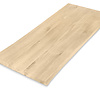 Tischplatte Eiche - mit Baumkante (Optik)  - 2,7 cm dick (1-Schicht) - Breite Lamellen (10 - 12 cm breit) - Eichenholz rustikal - verleimt & künstlich getrocknet (HF 8-12%) - verschiedene Größen