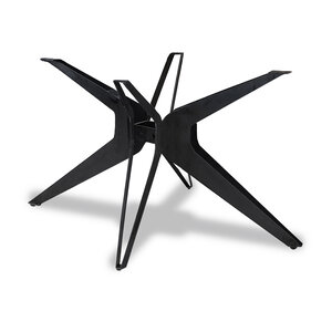 Spider-Tischgestell Metall - schwarz - Hairpin (0,5 cm, massiv) - 90x140 oder 90x180 cm - 72,5 cm hoch
