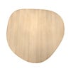 Tischplatte Eiche organisch (Kiesel, rund) massiv - 2,7 cm (27 mm) dick - Eichenholz A-Qualität (A/B) - Massivholz mit breiten Lamellen verleimt - HF 8-12%
