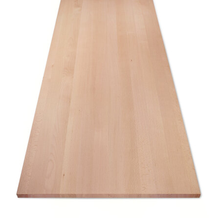 Arbeitsplatte Buche massiv - 2 cm (20 mm) dick - Arbeitsplatte in A-Qualität (A/B) Buchenholz - Leimholz HF 8-12%