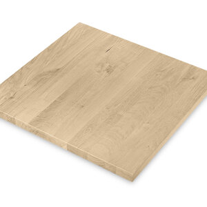 Tischplatte Eiche - quadratisch - 3 cm - rustikal