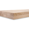 Tischplatte Eiche quadratisch - 8 cm (80 mm) dick - 2-lagig (massiv) - Eichenholz A-Qualität (A/B) - Massivholz, verleimt - HF 8-12%