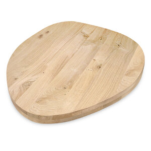 Tischplatte Eiche - organisch (rund) - 6 cm (2-lagig) - rustikal