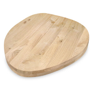 Tischplatte Eiche - organisch (rund) - 8 cm (2-lagig) - rustikal
