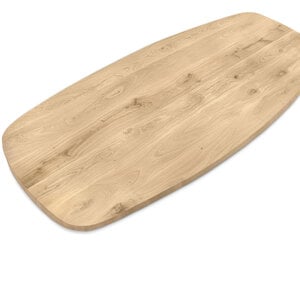Tischplatte Eiche - bootsform - 2,7 cm - breite Lamellen - rustikal