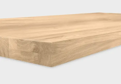 Eichen Leimholzplatten ab 40 mm nach Maß – 6 und 8 cm stark – rustikal oder astfrei. Perfekt für Möbel und DIY-Projekte. Jetzt bestellen bei Eichenholzprofi.de!