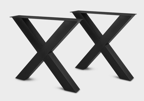 Tischbeine in X-Form bei Eichenholzprofi - Für jeden Tisch die passenden X-Beine: Esstisch & Couchtisch - Metall (Schwarz & Weiß), Edelstahl & Holz X-Tischkufen