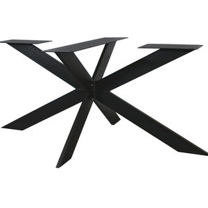 Spider-Tischgestell Metall - schwarz - 3x15 cm - 90x180 cm - 72 cm hoch