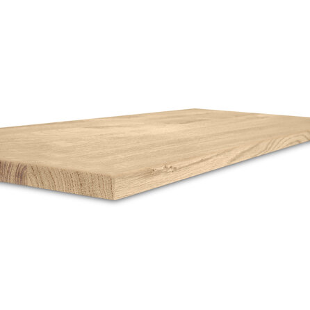 Arbeitsplatte Eiche massiv - 2 cm (20 mm) dick - Eichenholz rustikal (B/C) - Leimholz mit mittleren Lamellen - HF 8-12%