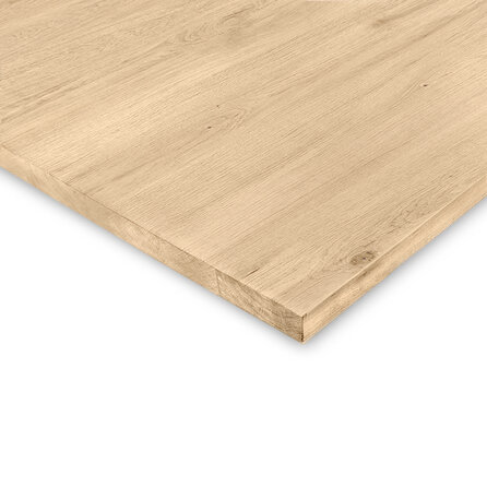 Arbeitsplatte Eiche massiv - 2,7 cm (27 mm) dick - Eichenholz rustikal (B/C) - Leimholz mit breiten Lamellen - HF 8-12%