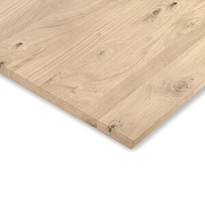 Arbeitsplatte Wildeiche - 2 cm - mittlere Lamellen - extra rustikal