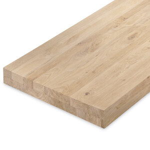 Leimholzplatte Eiche - nach Maß - 6 cm (2-lagig) - rustikal