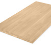 Tischplatte Eiche - nach Maß - 6 cm (60 mm) dick - 2-lagig (massiv) - Eichenholz A-Qualität (A/B) - Massivholz, verleimt - HF 8-12%