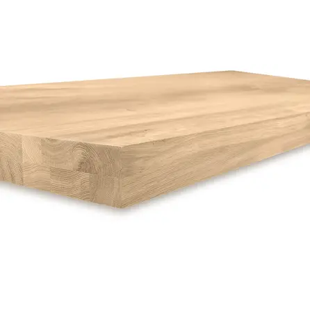 Tischplatte Eiche - nach Maß - 6 cm (60 mm) dick - 2-lagig (massiv) - Eichenholz A-Qualität (A/B) - Massivholz, verleimt - HF 8-12%