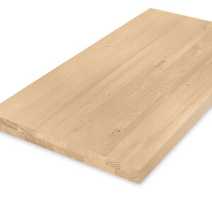 Tischplatte Eiche - nach Maß - 6 cm (2-lagig) - rustikal