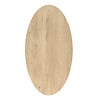 Tischplatte Eiche ellips/oval massiv - 3 cm (30 mm) dick - Eichenholz rustikal (B/C) - Massivholz, verleimt - HF 8-12%