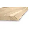 Tischplatte Eiche quadratisch mit Baumkante massiv - 4 cm (40 mm) dick - Eichenholz rustikal (B/C) - Massivholz, verleimt - HF 8-12%