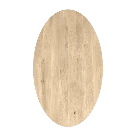 Tischplatte Eiche ellips/oval massiv - 4 cm (40 mm) dick - Eichenholz rustikal (B/C) - Massivholz mit mittleren Lamellen, verleimt - HF 8-12%