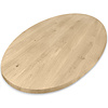 Tischplatte Eiche ellips/oval massiv - 4 cm (40 mm) dick - Eichenholz rustikal (B/C) - Massivholz mit mittleren Lamellen, verleimt - HF 8-12%