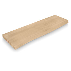 Wandregal Eiche - mit Baumkante (CNC) - nach Maß - 4 cm - A-Qualität