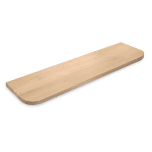 Wandregal Eiche - mit runden Ecken - nach Maß - 2,7 cm - breite Lamellen - A-Qualität