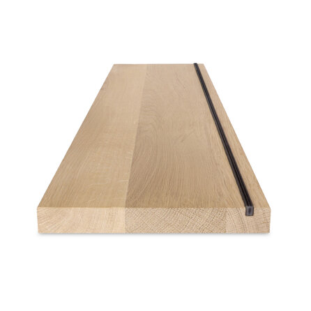 Treppenstufe Eiche massiv - nach Maß - 2,7 cm (27 mm) dick - Eichenholz A-Qualität (A/B) - verleimtes Massivholz - HF 8-12% Treppenstufe Eiche massiv - nach Maß - 2,7 cm (27 mm) dick - Eichenholz A-Qualität (A/B) - verleimtes Massivholz - HF 8-12%