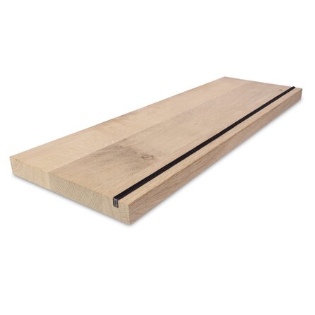 Treppenstufe Eiche massiv - nach Maß - 2,7 cm (27 mm) dick - Eichenholz rustikal (B/C)  - verleimtes Massivholz - HF 8-12%