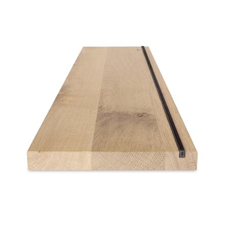 Treppenstufe Eiche massiv - nach Maß - 2,7 cm (27 mm) dick - Eichenholz rustikal (B/C)  - verleimtes Massivholz - HF 8-12%