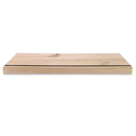 Treppenstufe Eiche massiv - nach Maß - 2,7 cm (27 mm) dick - Eichenholz rustikal (B/C)  - verleimtes Massivholz - HF 8-12%