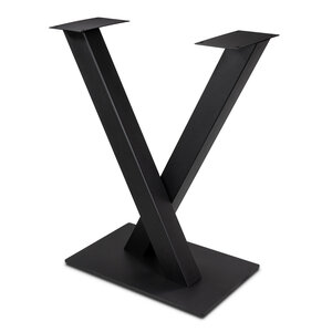 V-Bein-Stehtisch-/Bartischgestell - schwarz - 10x10 cm - 48x82 cm - 100 cm hoch