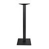 Stehtischgestell Metall - schwarz - 8x8 cm - Boden: 40x40 cm - 108 cm hoch - Gastronomie-Stehtisch-/Bartischgestell (Tischfuß / Mittelfuß) aus beschichtetem Gusseisen