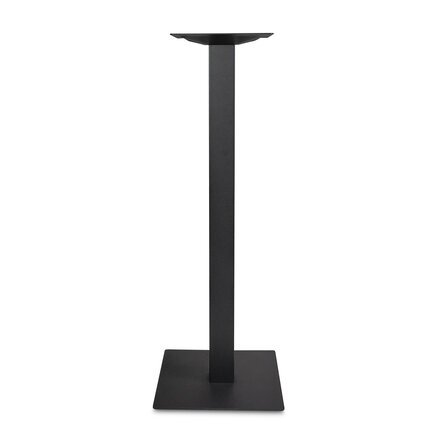 Stehtischgestell Metall - schwarz - 8x8 cm - Boden: 40x40 cm - 108 cm hoch - Gastronomie-Stehtisch-/Bartischgestell (Tischfuß / Mittelfuß) aus beschichtetem Gusseisen