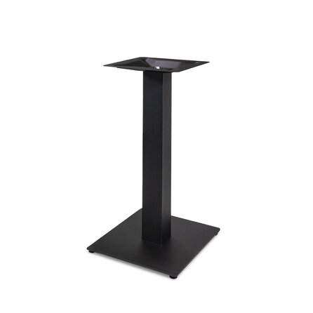 Bistrotischgestell Metall - schwarz - 8x8 cm - Boden: 40x40 cm - 72 cm hoch - Zentrales Gastronomie-Tischgestell (Tischfuß / Mittelfuß) aus beschichtetem Gusseisen