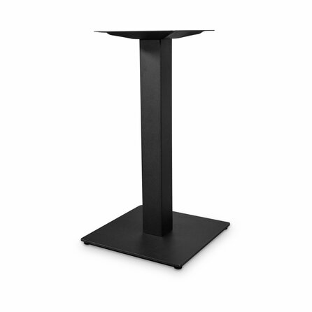Bistrotischgestell Metall - schwarz - 8x8 cm - Boden: 40x40 cm - 72 cm hoch - Zentrales Gastronomie-Tischgestell (Tischfuß / Mittelfuß) aus beschichtetem Gusseisen