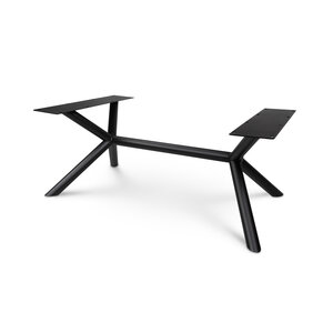 X-bein-Couchtischgestell Metall - schwarz - 4,2 cm (rund) - 56x90 cm - 38 cm hoch