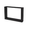 Couchtisch Beine Metall U Form - schwarz - 4x10 cm - 56 cm breit - 38 cm hoch - schwarze Wohnzimmer-Tischbeine / Tischkufen aus beschichtetem Stahl