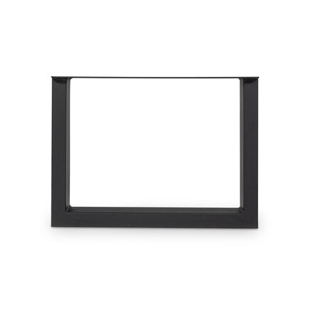 Couchtisch Beine Metall U Form - schwarz - 4x10 cm - 56 cm breit - 38 cm hoch - schwarze Wohnzimmer-Tischbeine / Tischkufen aus beschichtetem Stahl