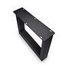 Couchtisch Beine Metall U Form - schwarz - 4x10 cm - 56 cm breit - 38 cm hoch - schwarze Wohnzimmer-Tischbeine / Tischkufen aus beschichtetem Stahl